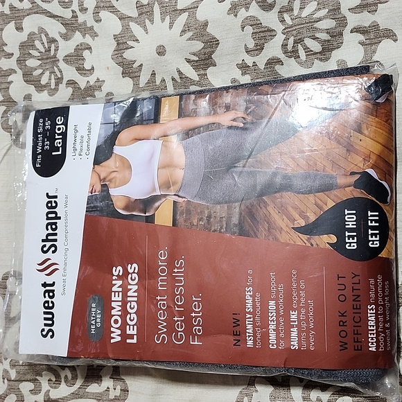 Sweat shaper women's leggings size large waist size 33-35 - Picture 1 of 9